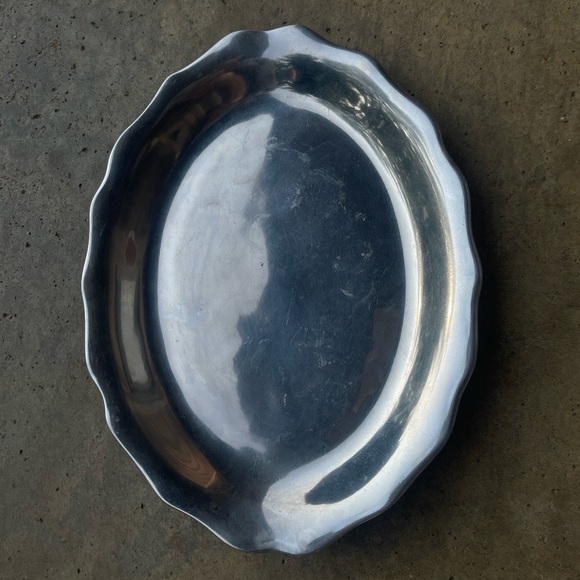 Vtg RWP Wilton Columbia PA 12.5” Queen Anne Style Pewter Serving Platter Tray - Picture 2 of 5